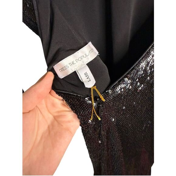 Dress The Population Emilia Black Sequined Dress Size XS - Picture 7 of 7